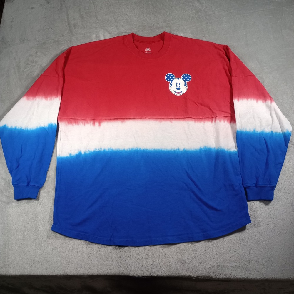 Disney Spirit Jersey XL Red White Blue Mickey American Original Patriotic Dye